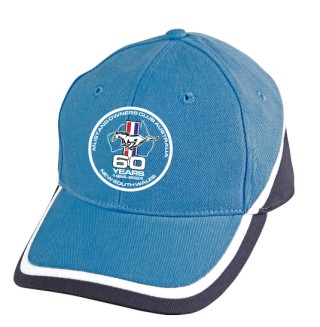 Tri Contrast 60TH Cap:Skye Blue/White/Navy