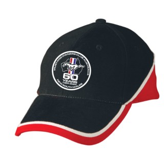 Tri Contrast 60TH Cap:Navy/White/Orange