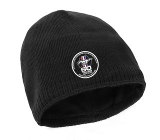 Beanie 60th - Non Itch Woven Acrylic:Black
